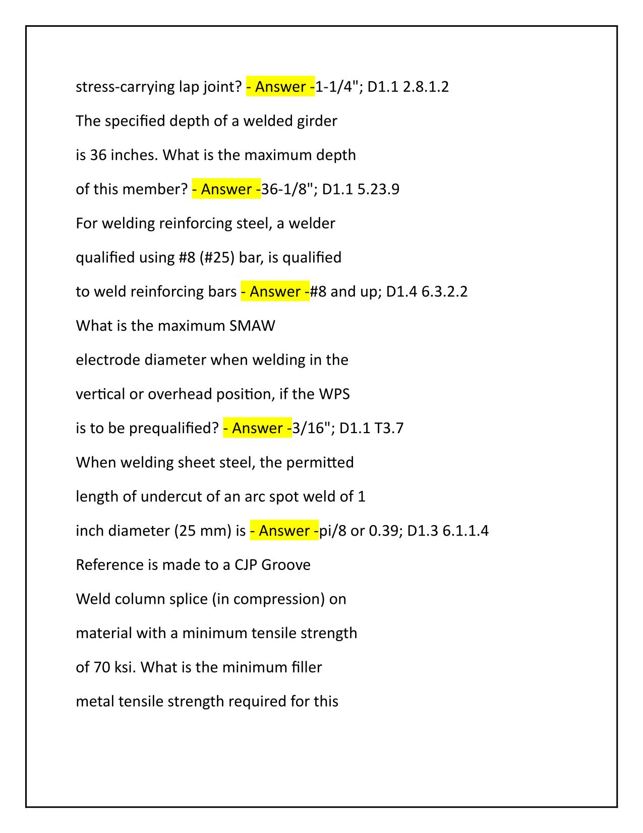 ICC Welding Practice Questions and Correct Answers Latest Update 100% PASS 