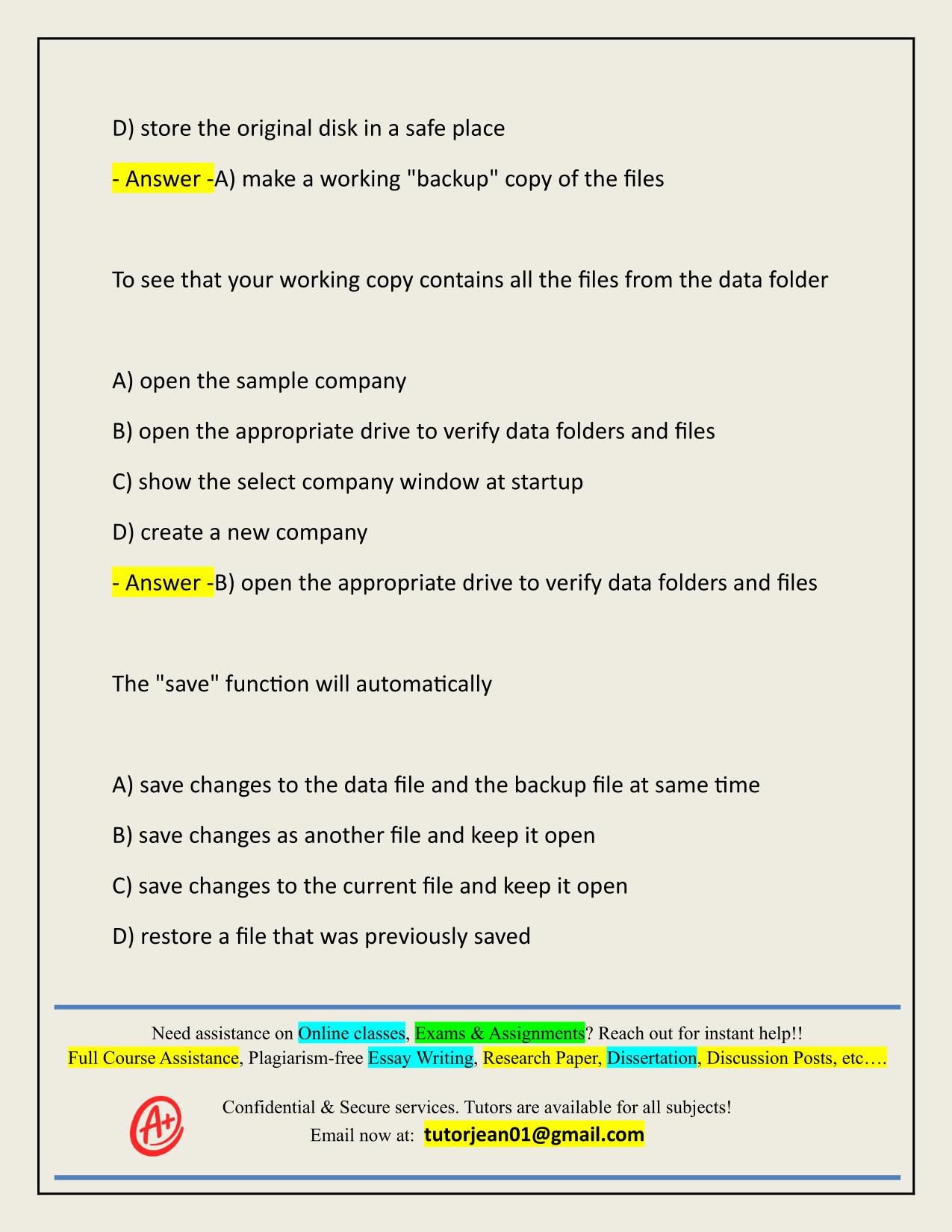 SAGE 50 - CH. 1: REVIEW ACTUAL 2025/2026 Q&A