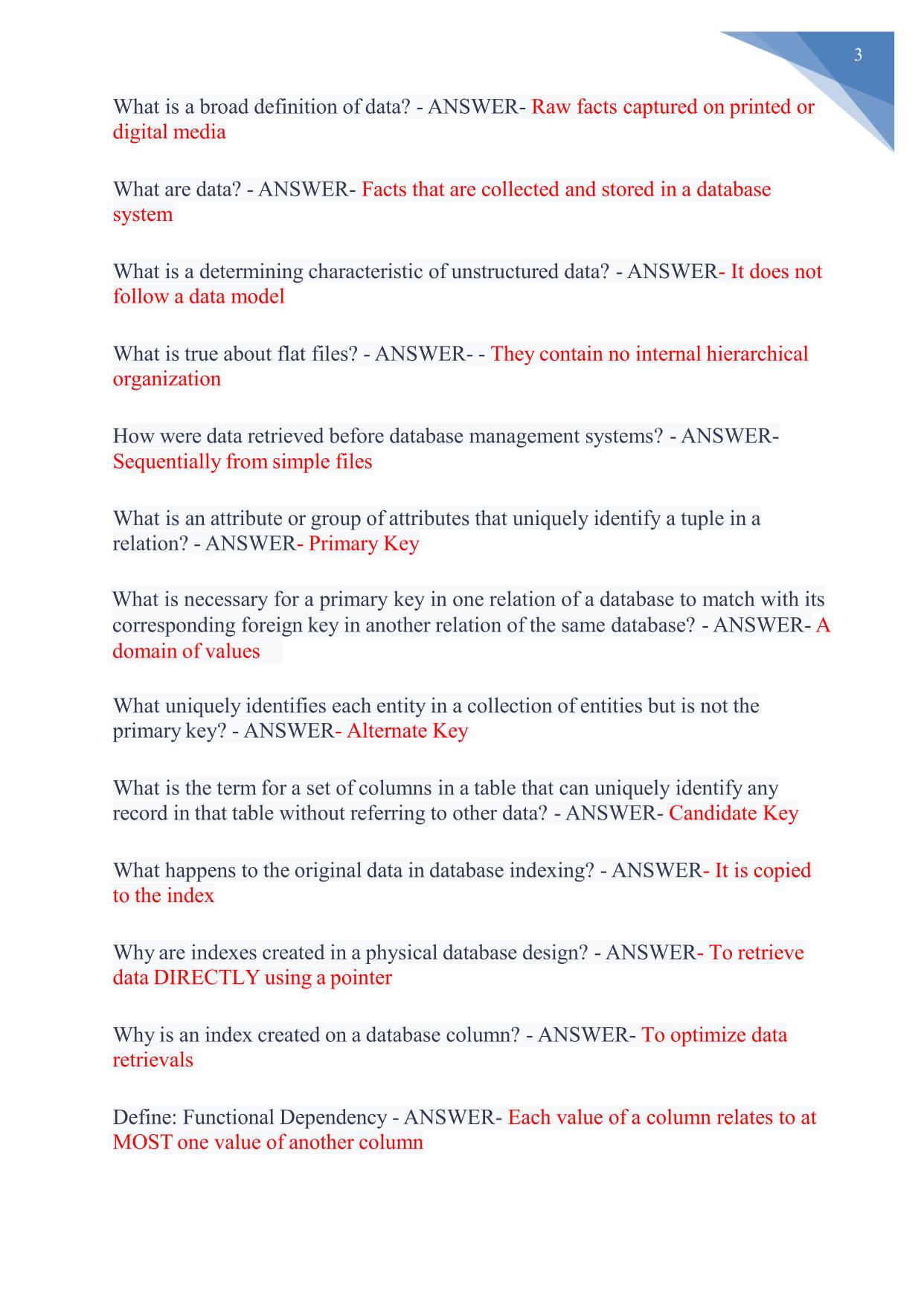 WGUC175/D426 DATA MANAGEMENT FOUNDATIONS OA EXAM ACTUAL EXAM 2 LATEST VERSIONS 300+ Q&A
