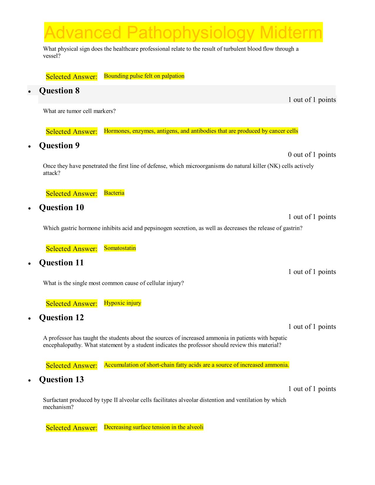 2025 NURS 6501 Midterm Exam Version 1 Walden University, Updated