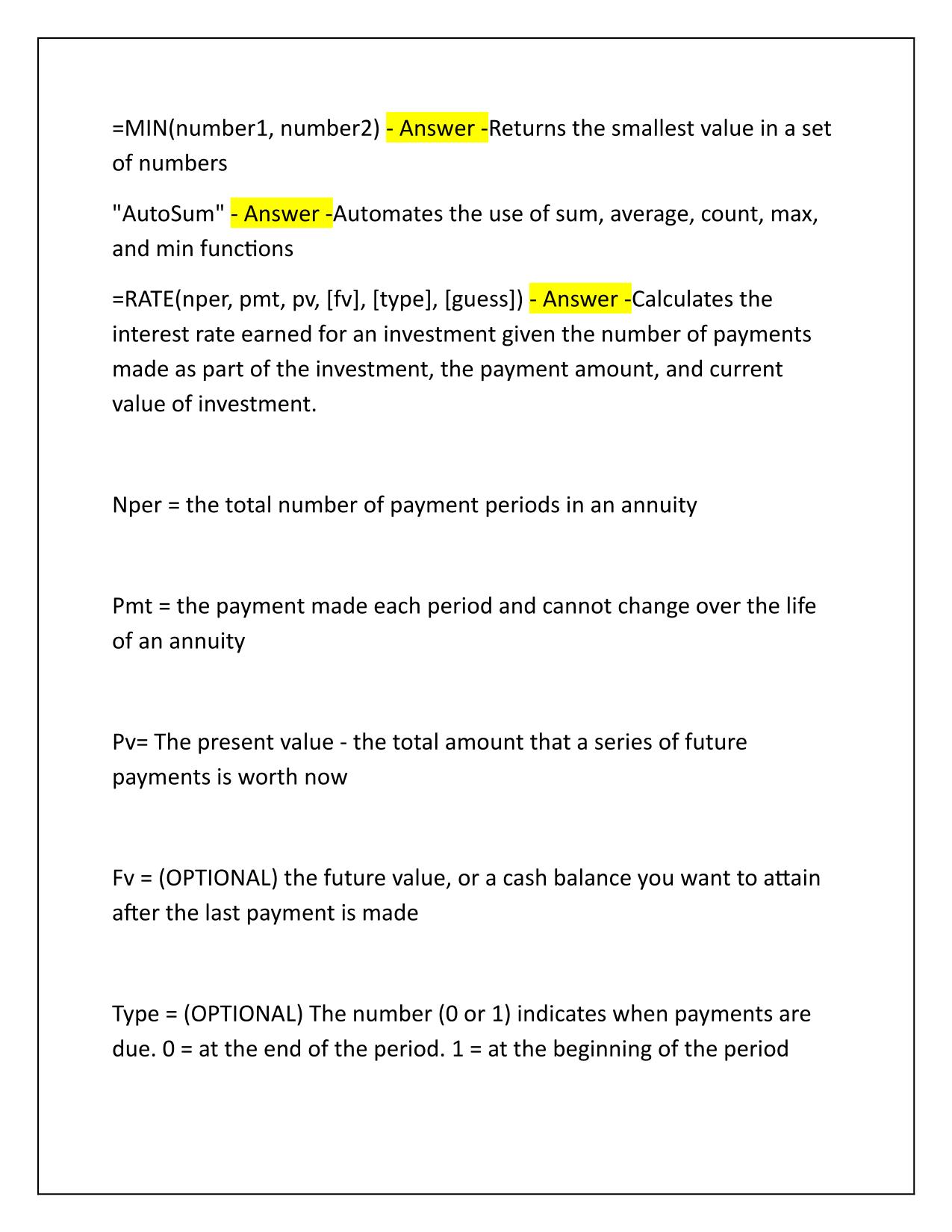 ISTM 210 Exam 2 (Excel) Q&A Latest Update 2025-2026