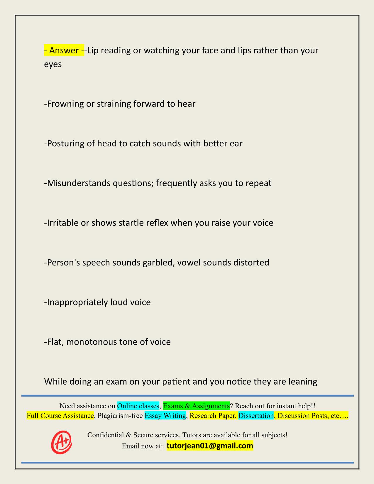 HEALTH ASSESSMENT (HEENT) ACTUAL 2025/2026 LATEST UPDATE