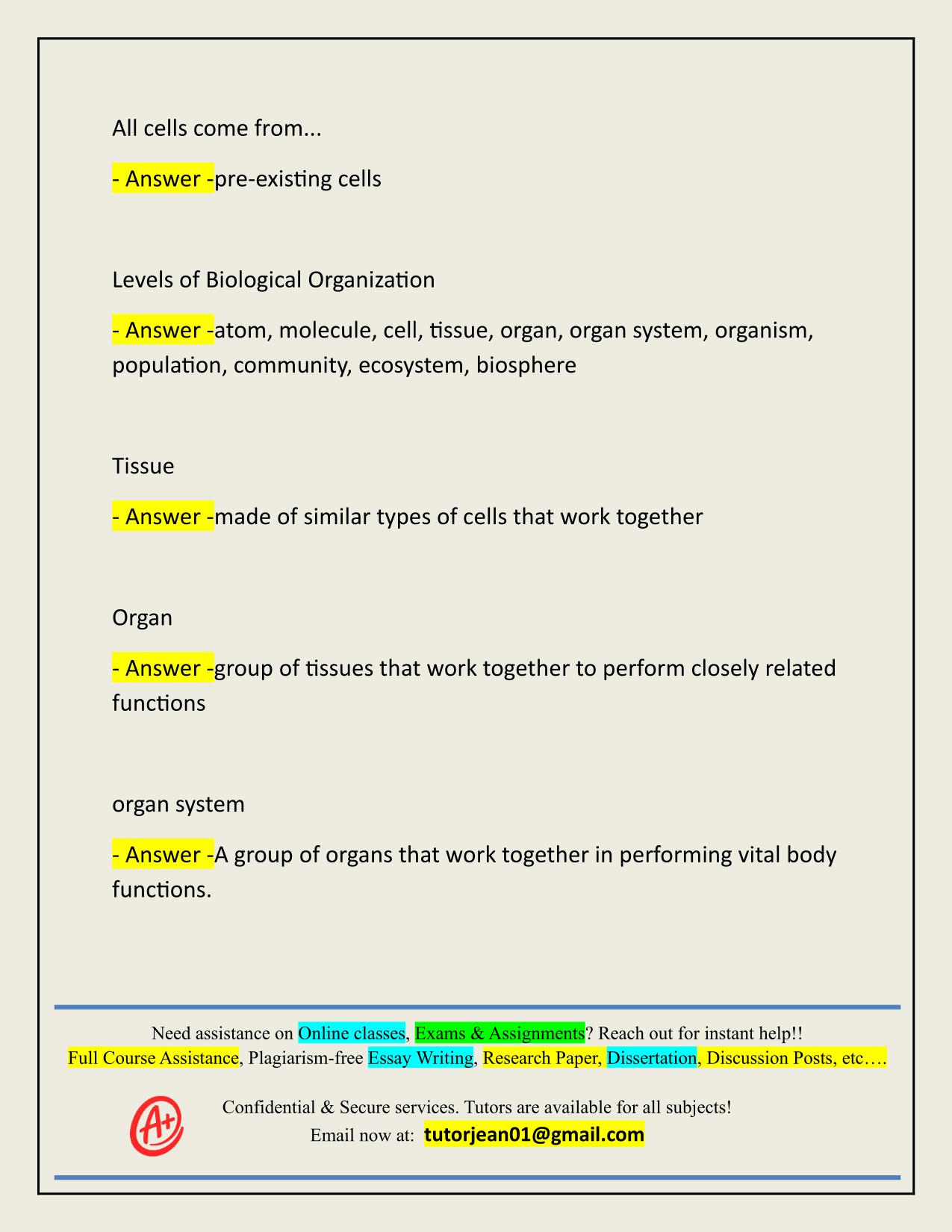 BIOLOGY 100 UNLV JAEGAR ACTUAL 2025/2026 WITH VERIFIED ANSWERS