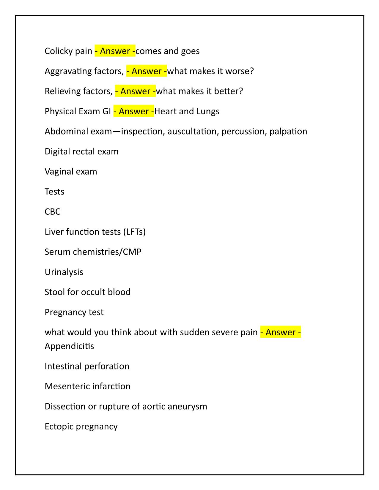 Test 3. Dunphy. Primary care IIB Q&A 2025 Update