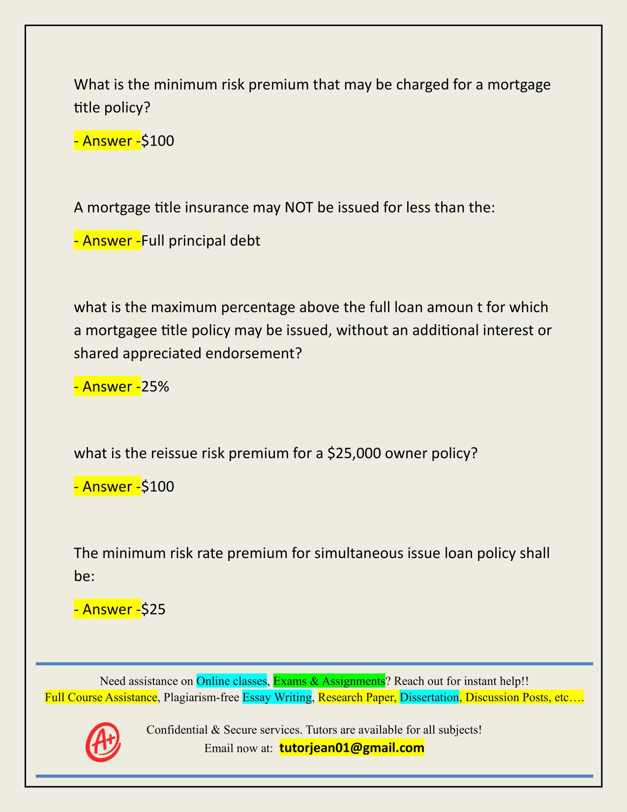 FL TITLE EXAM ACTUAL 2025/2026 CORRECTLY ANSWERED