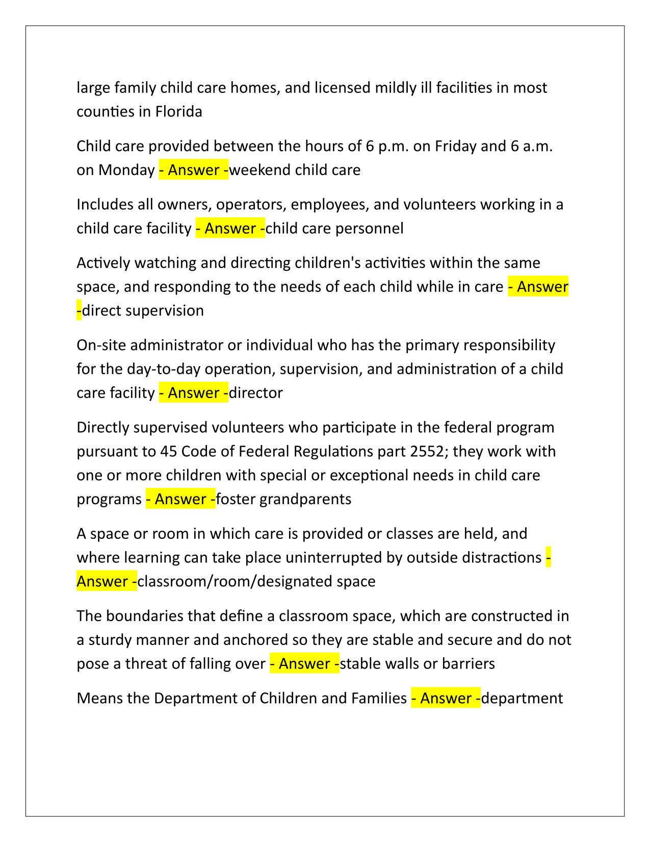 RNRF DCF Exam Questions and Answers