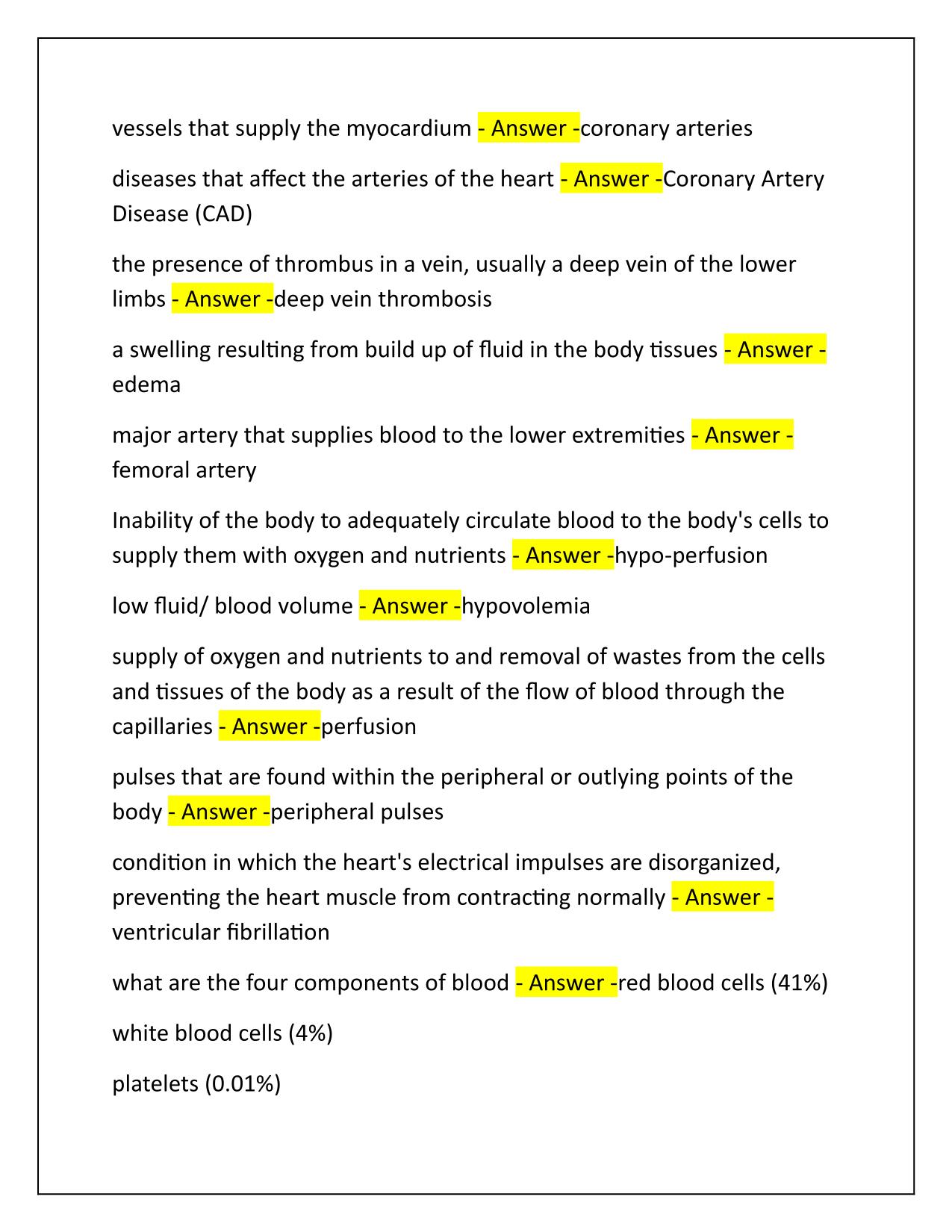 Navy Hospital Corpsman, HCB Test 5 exam Correctly Answered Latest Update