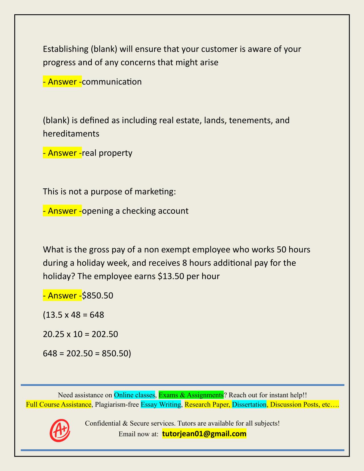 TN BUSINESS AND LAW EXAM QUIZZES ACTUAL 2025/2026