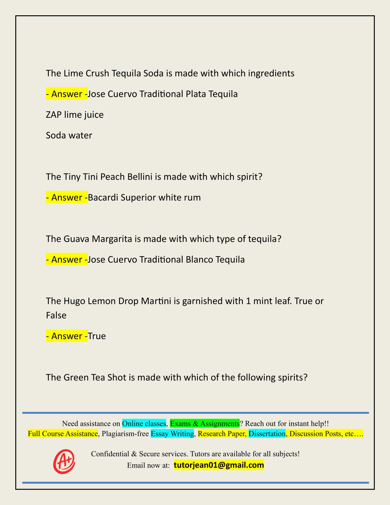 EARLS LWB TEST ACTUAL 2025/2026 Q&A