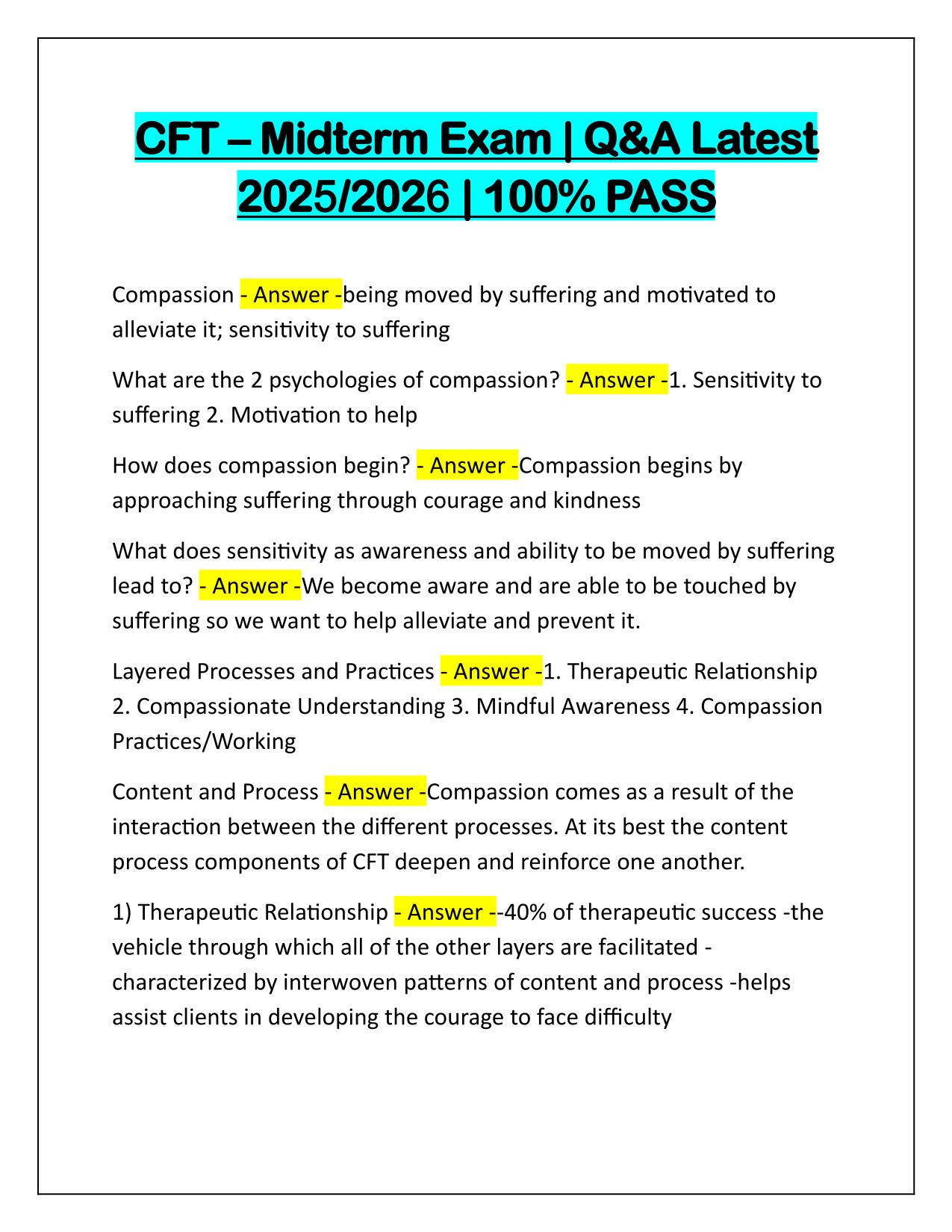 Bundle for CFT, PFT Physical Fitness Test Q&A Latest Update 2025-2026