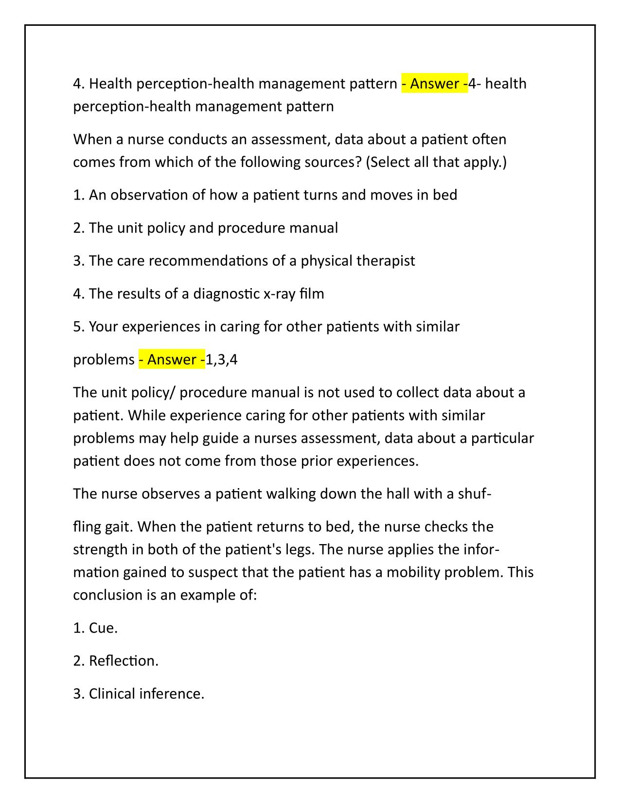 NUFT 202 Exam 2 Questions and Correct Answers 100% PASS