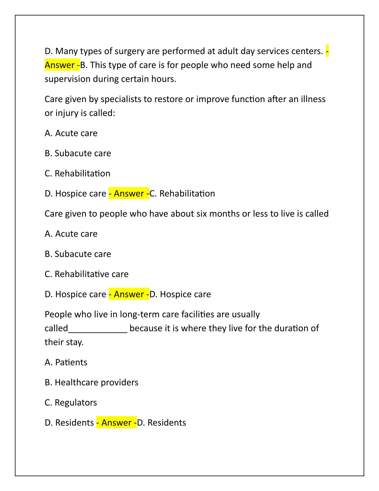 Hartman's CNA Final Review Q&A Latest Update 2025-2026