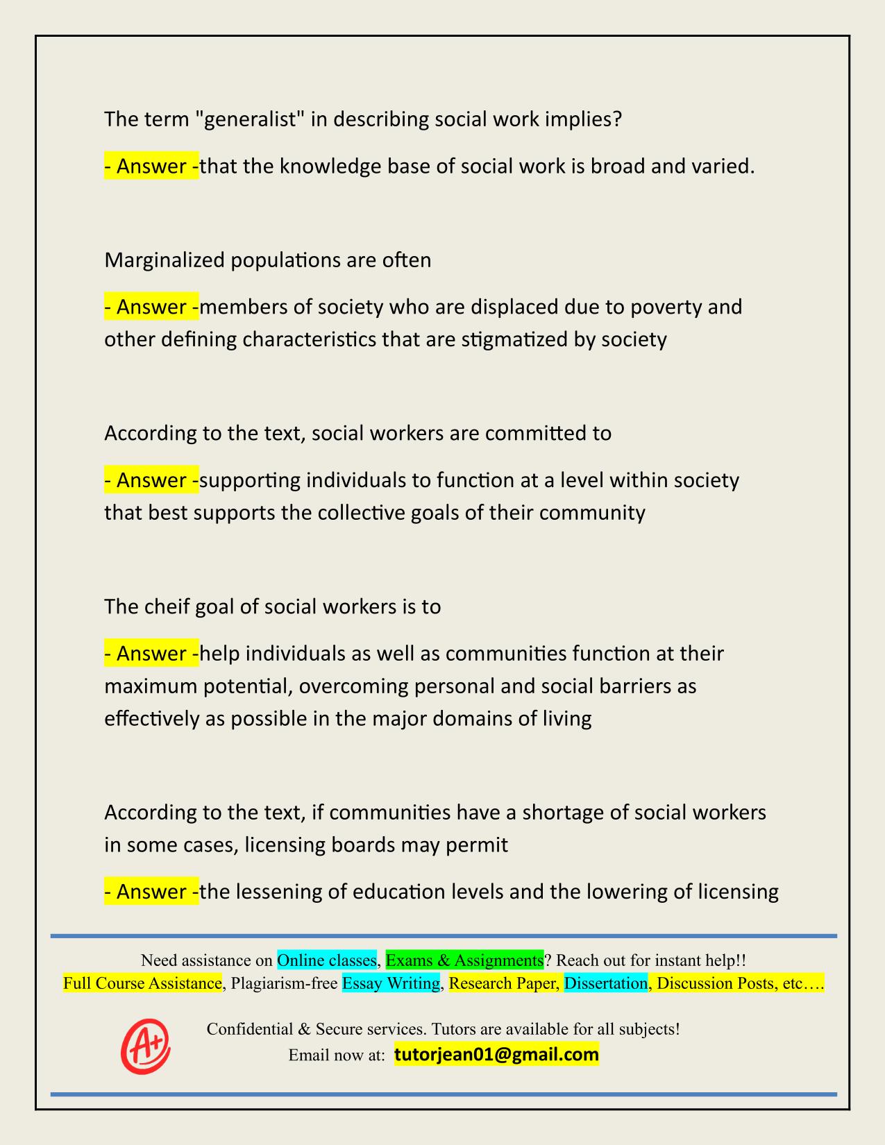 SOCIAL WORK EXAM ACTUAL 2025/2026 CORRECTLY ANSWERED