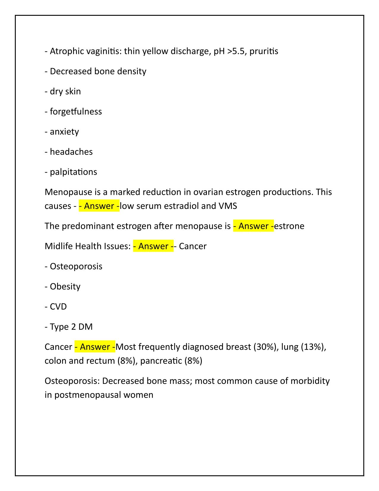 Womens Health Final Module 6 Review Q&A Latest Update 2025-2026