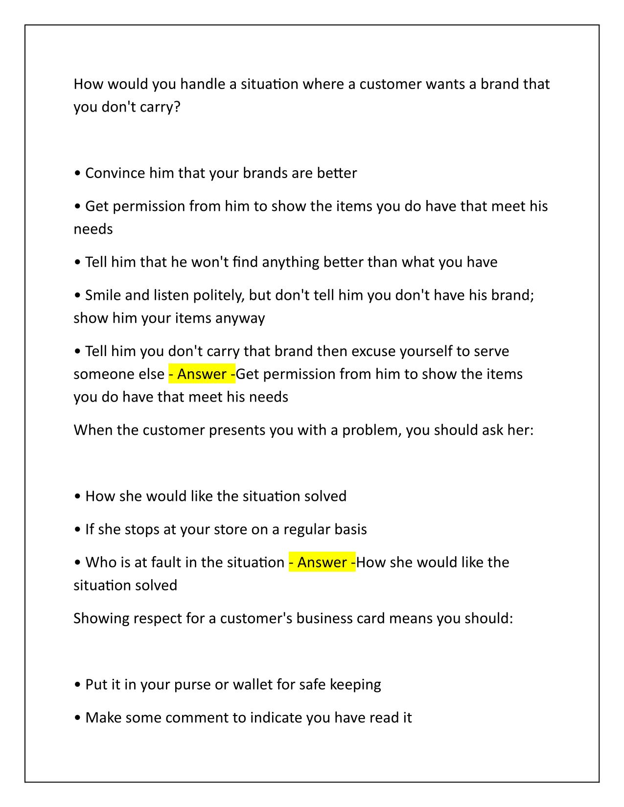 NRF Customer Service Exam Q&A Latest Update 2025