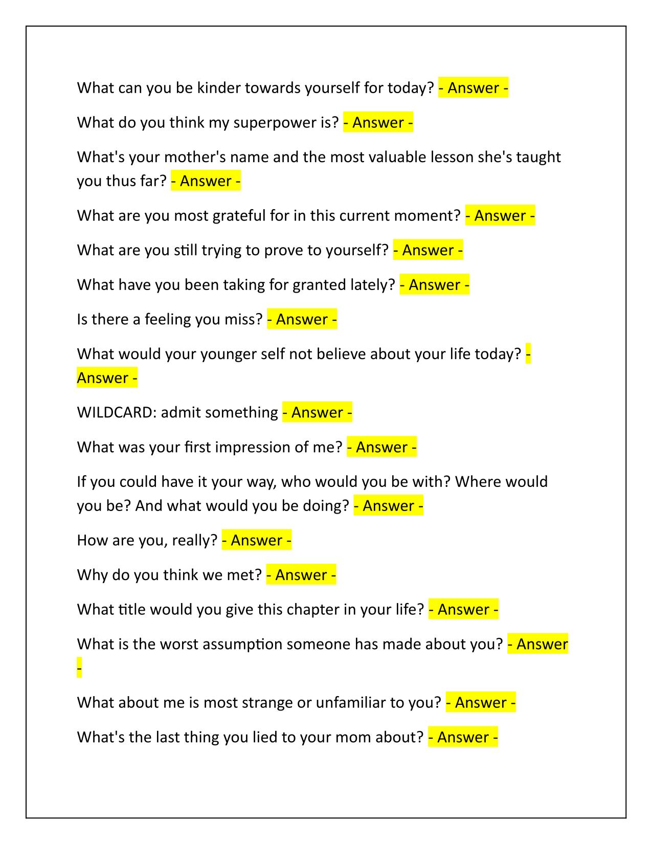 We're Not Really Strangers (WNRS) Q&A Latest Update