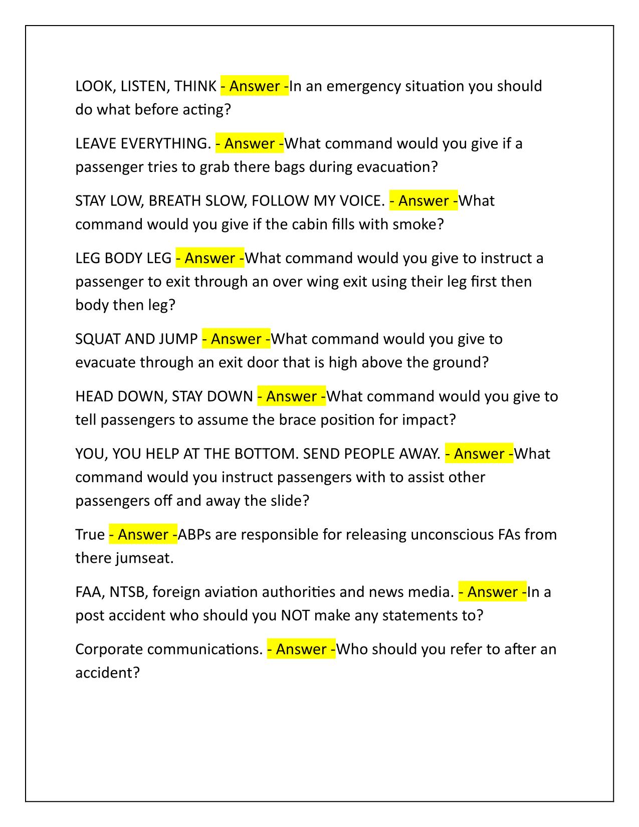General Emergency Questions and Correct Answers Latest Update