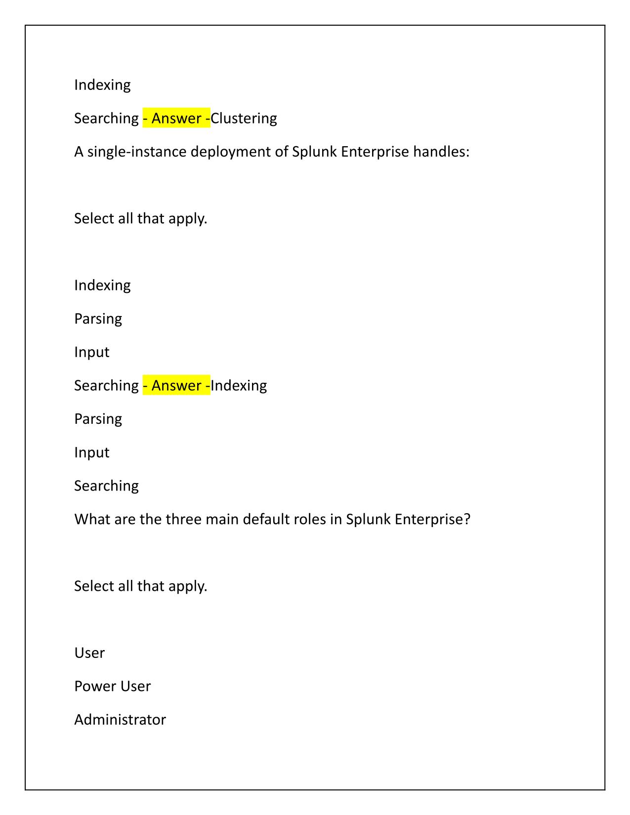 Splunk Fundamentals 1 Exam Q&A Latest Update 2025-2026