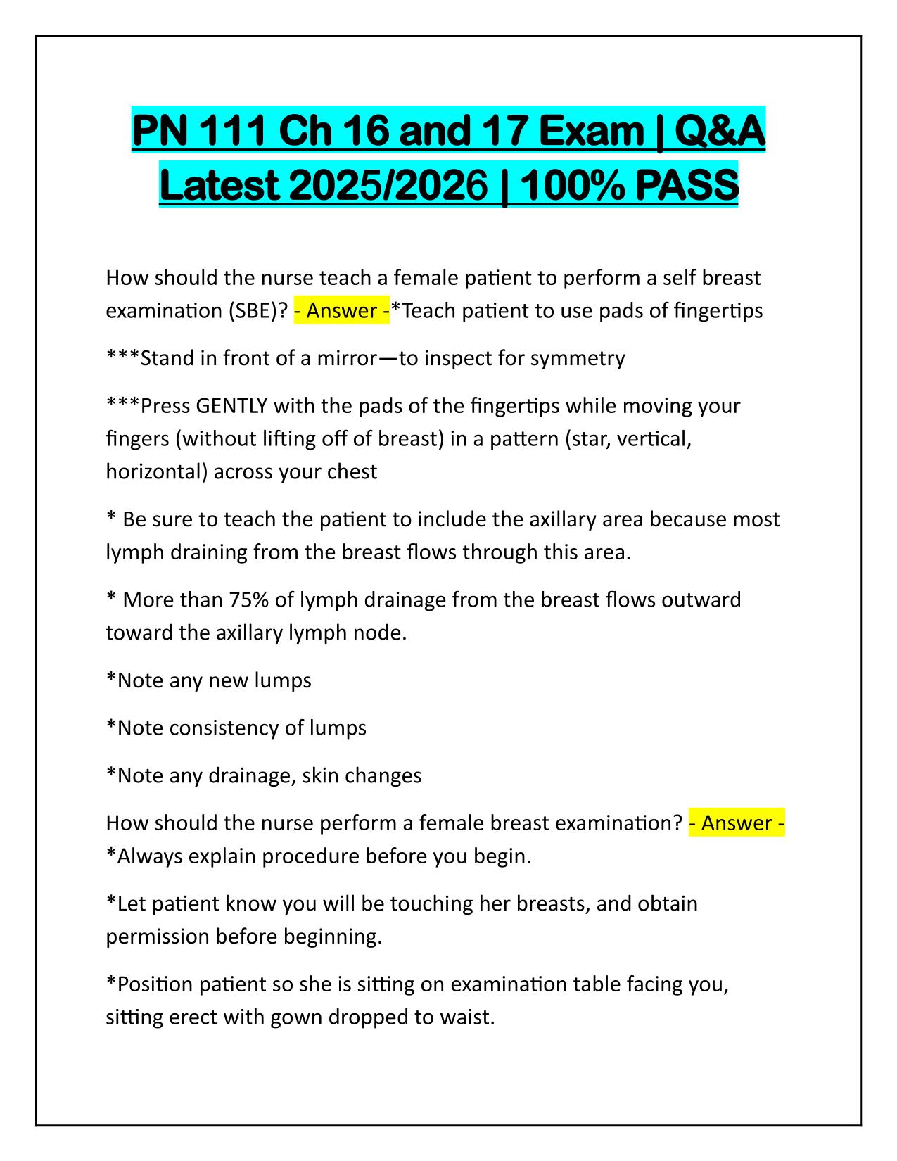Bundle for PN 111 Exams and Tests Latest Update 2025-2026