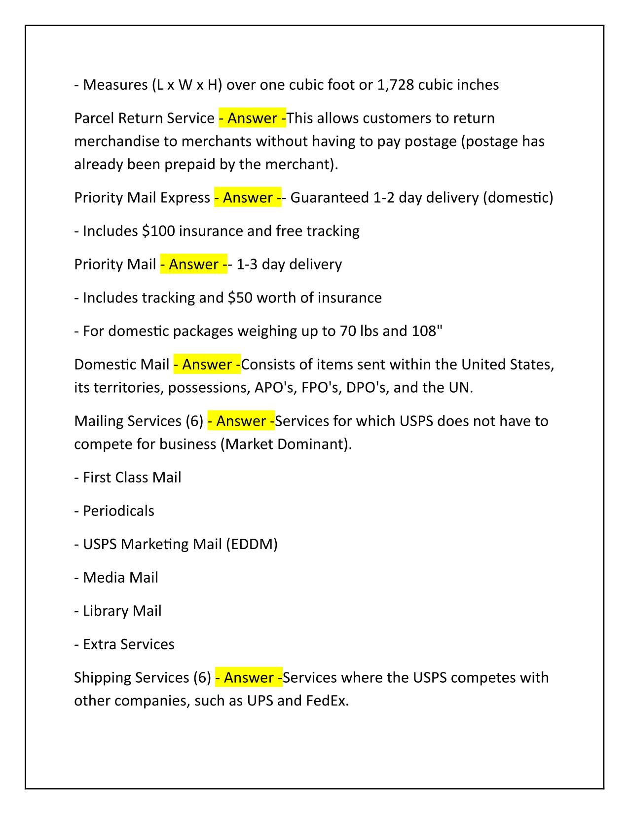 USPS SSA Exam 2025 Questions and Verified Answers