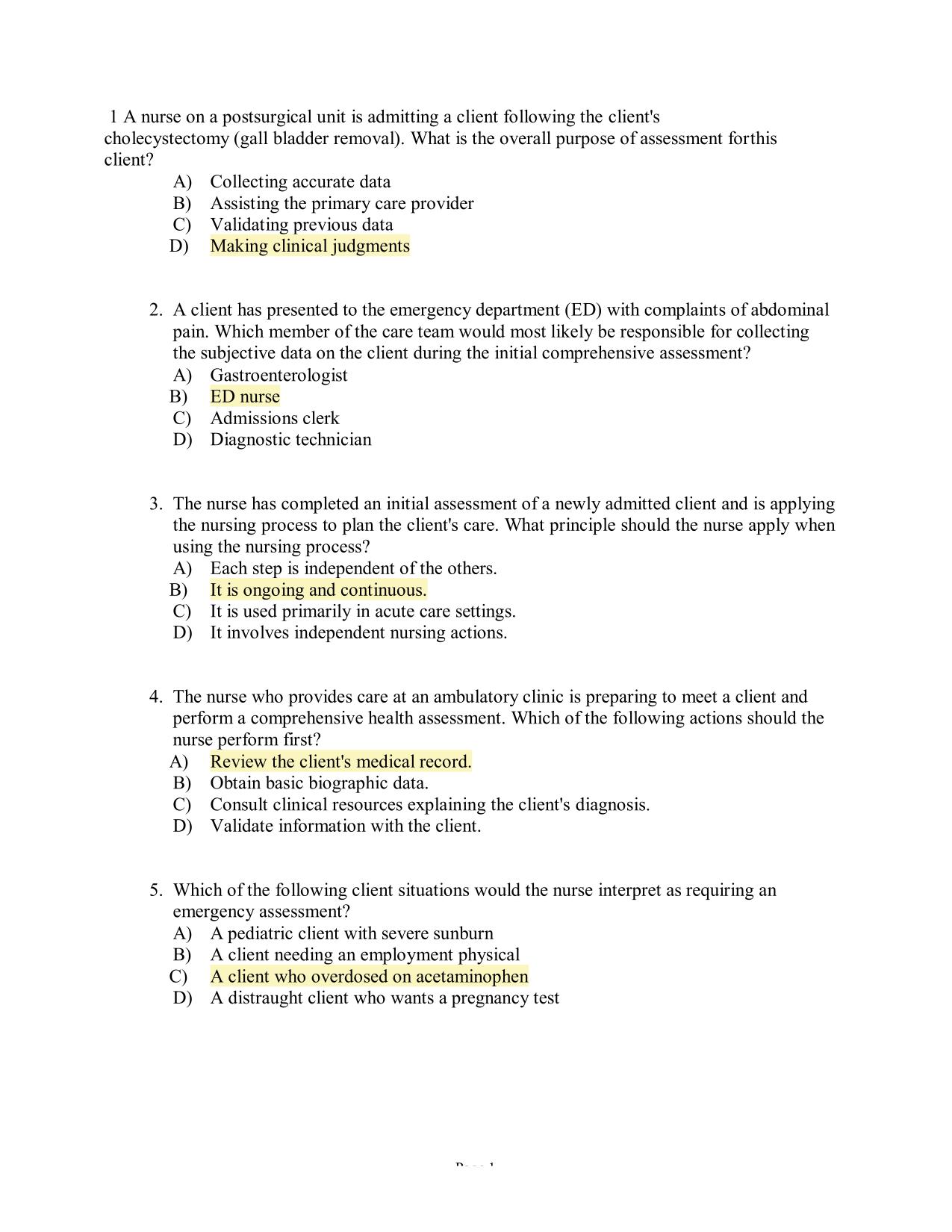 Test Bank for Health Assessment in Nursing 7th Edition by Janet R Weber and Jane H Kelley Chapters 1-34 Latest Update 2024/2025 PDF