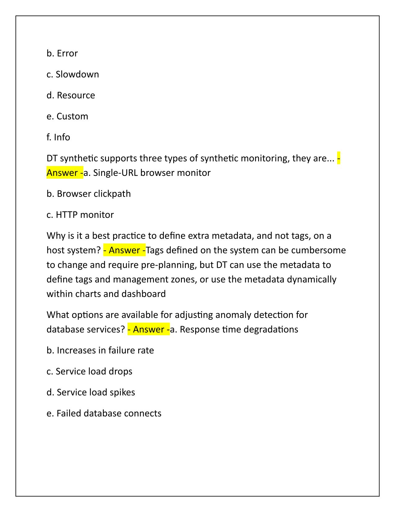 2025 Dynatrace Associate Certification-Taste of the Test and More Q&A Latest Update