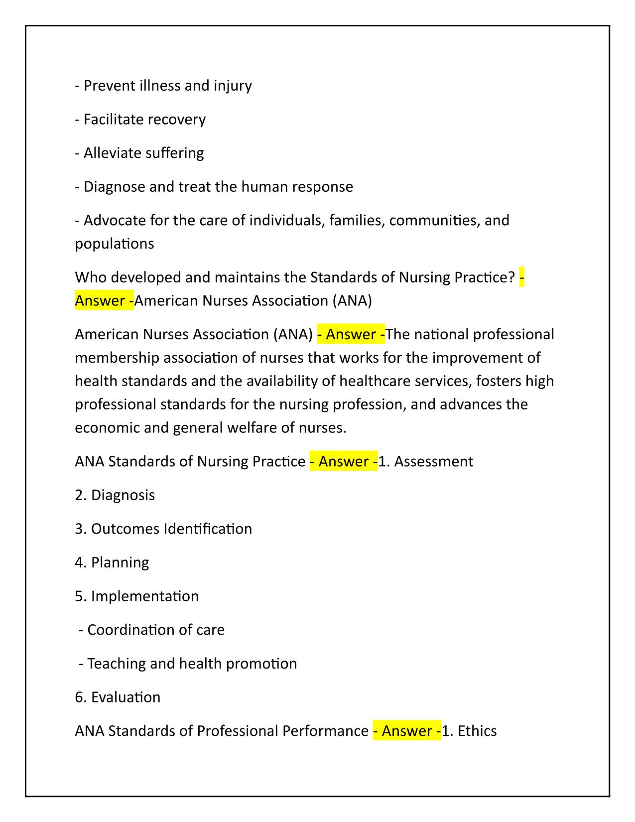NUFT 202 PTEW Nursing Today Q&A Latest Update 100% PASS
