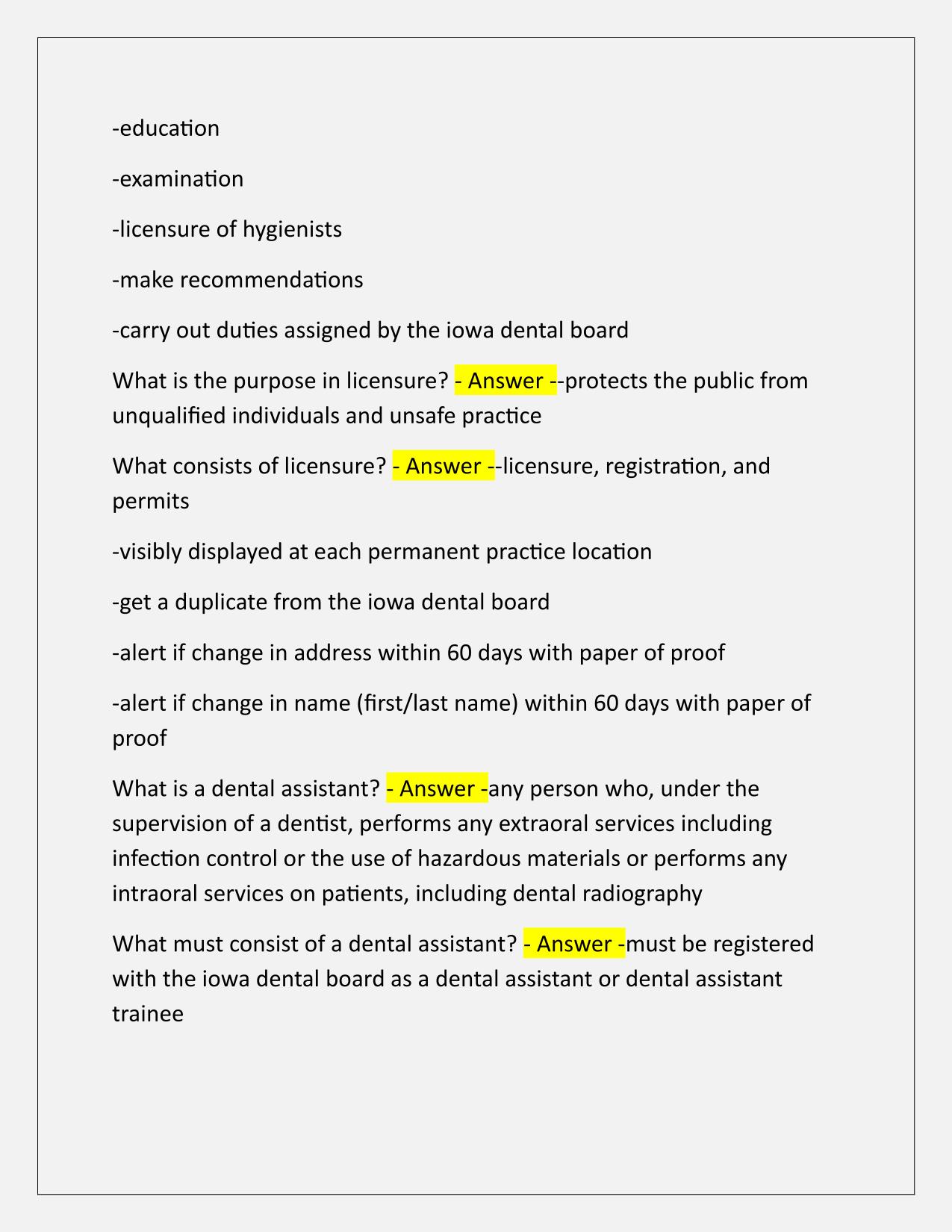 Jurisprudence Dental Board EXAM Correctly Answered Latest Update