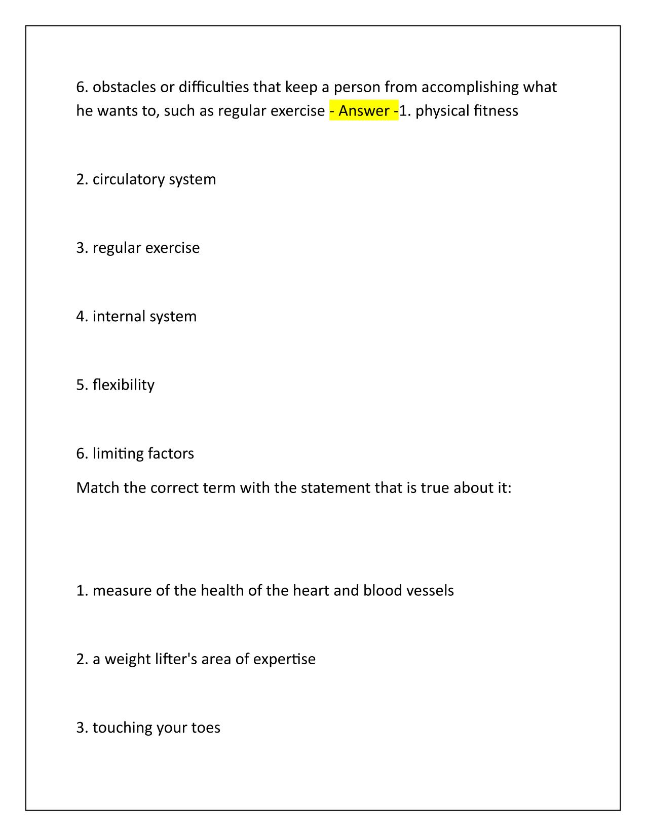 Physical Fitness TESTS Questions and Correct Answers Latest Update 2025-2026