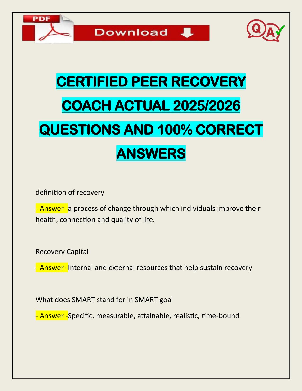 CERTIFIED PEER RECOVERY COACH ACTUAL 2025/2026