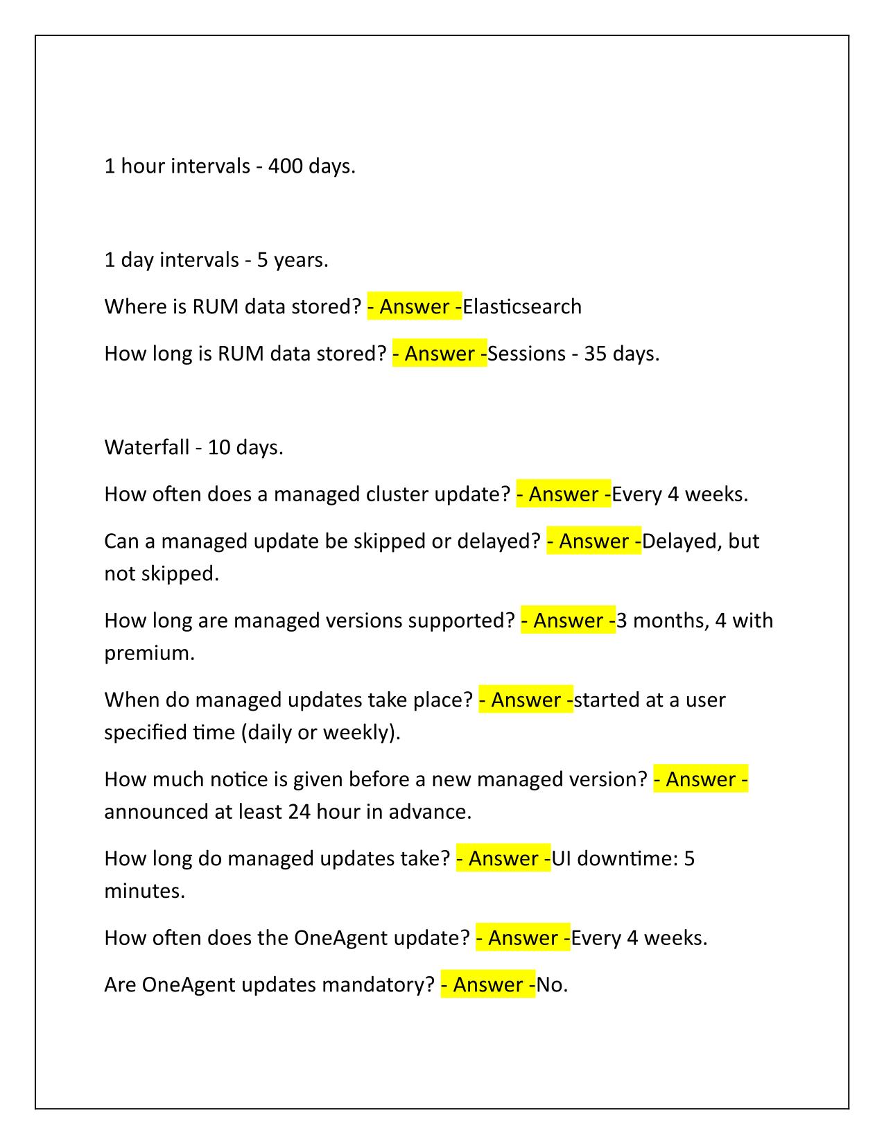 Dynatrace Pro Certification Study Set Q&A Latest Update