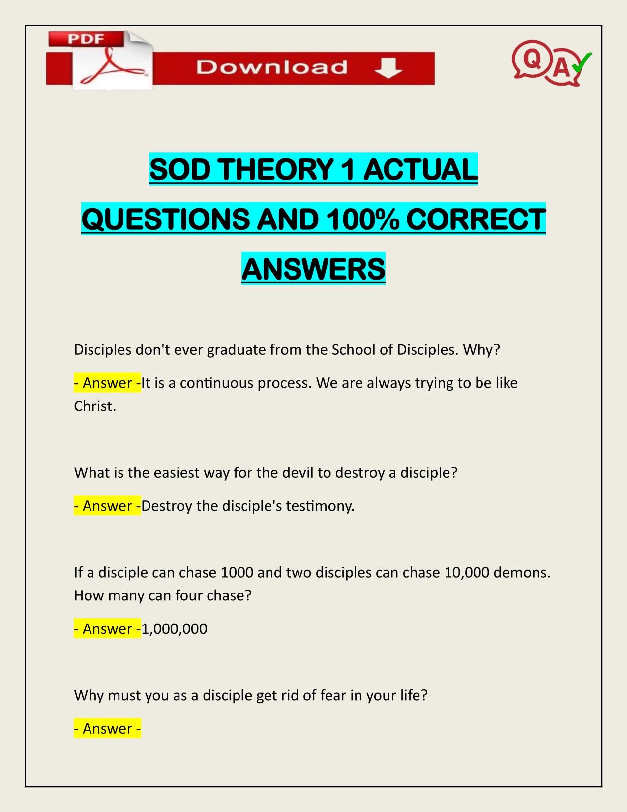 BUNDLE FOR SOD EXAMS ACTUAL 2025/2026