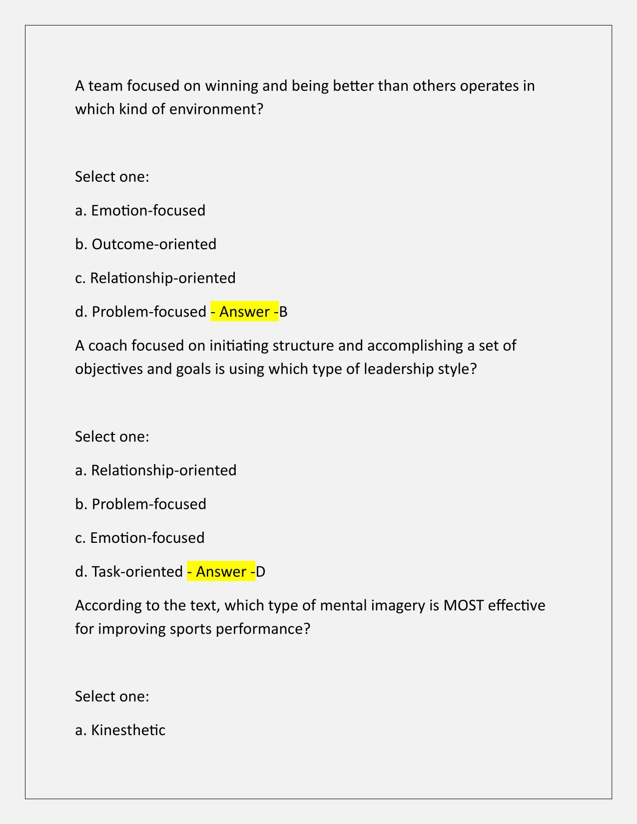 PES EXAM Q&A Latest Update