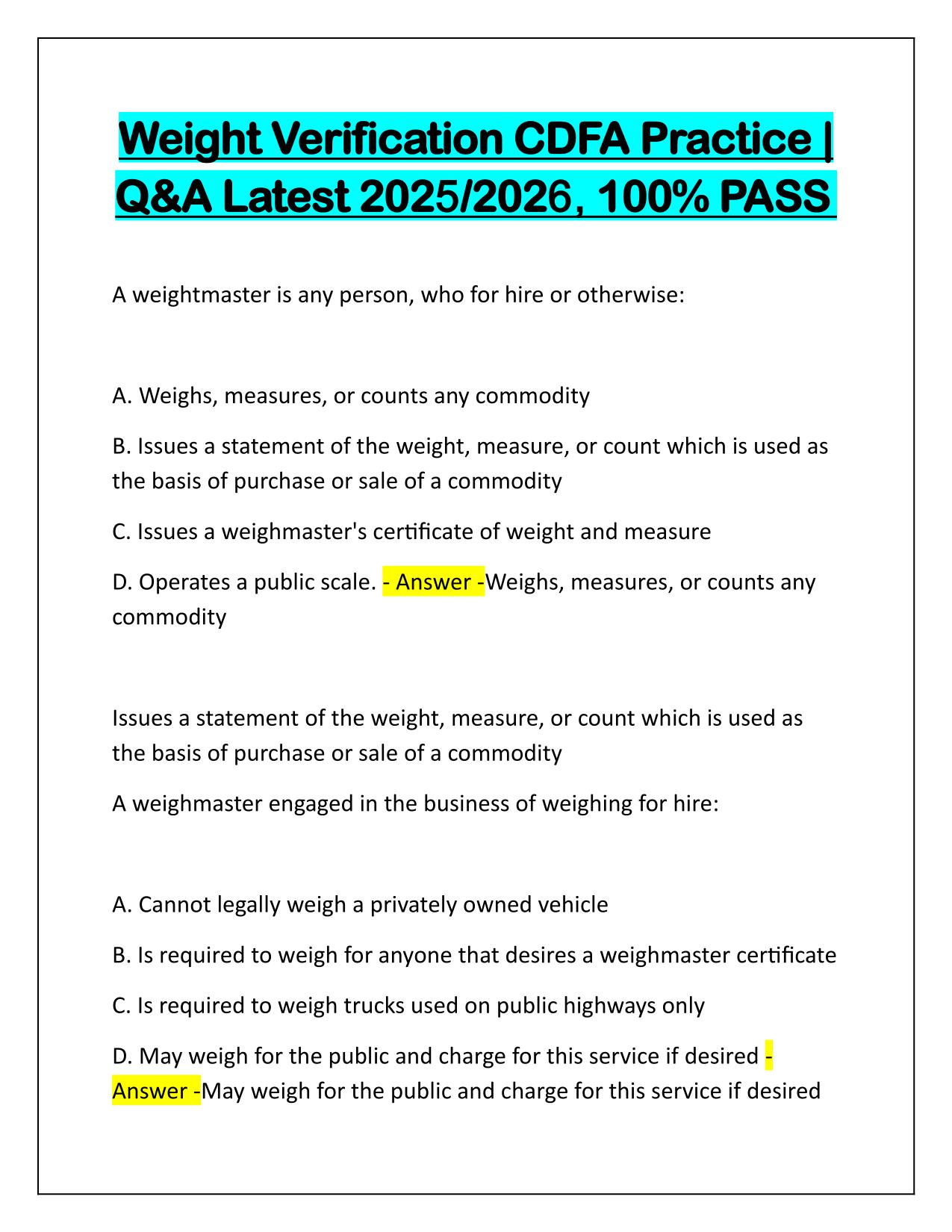 Bundle for CDFA Exams Questions and Correct Answers Latest 2025-2026