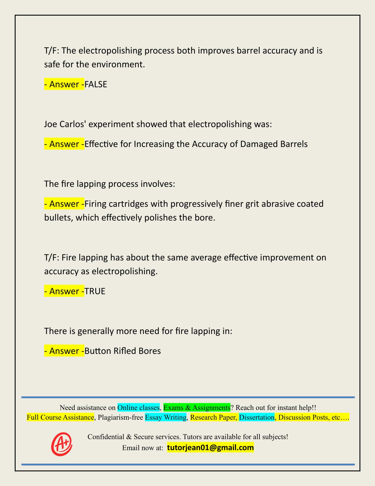 2025/2026 SDI FIREARM FINISHES AND ENGRAVING (FTT 201) ACTUAL Q&A 100% PASS