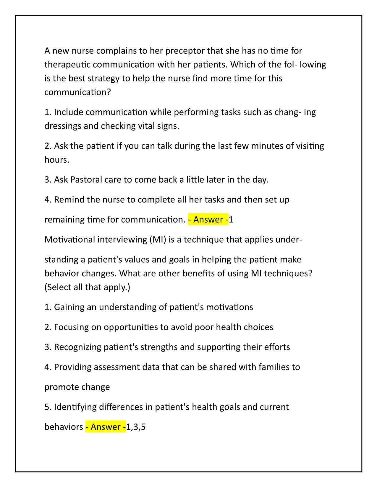NUFT 204 Exam 1 Review Questions and Correct Answers 100% PASS