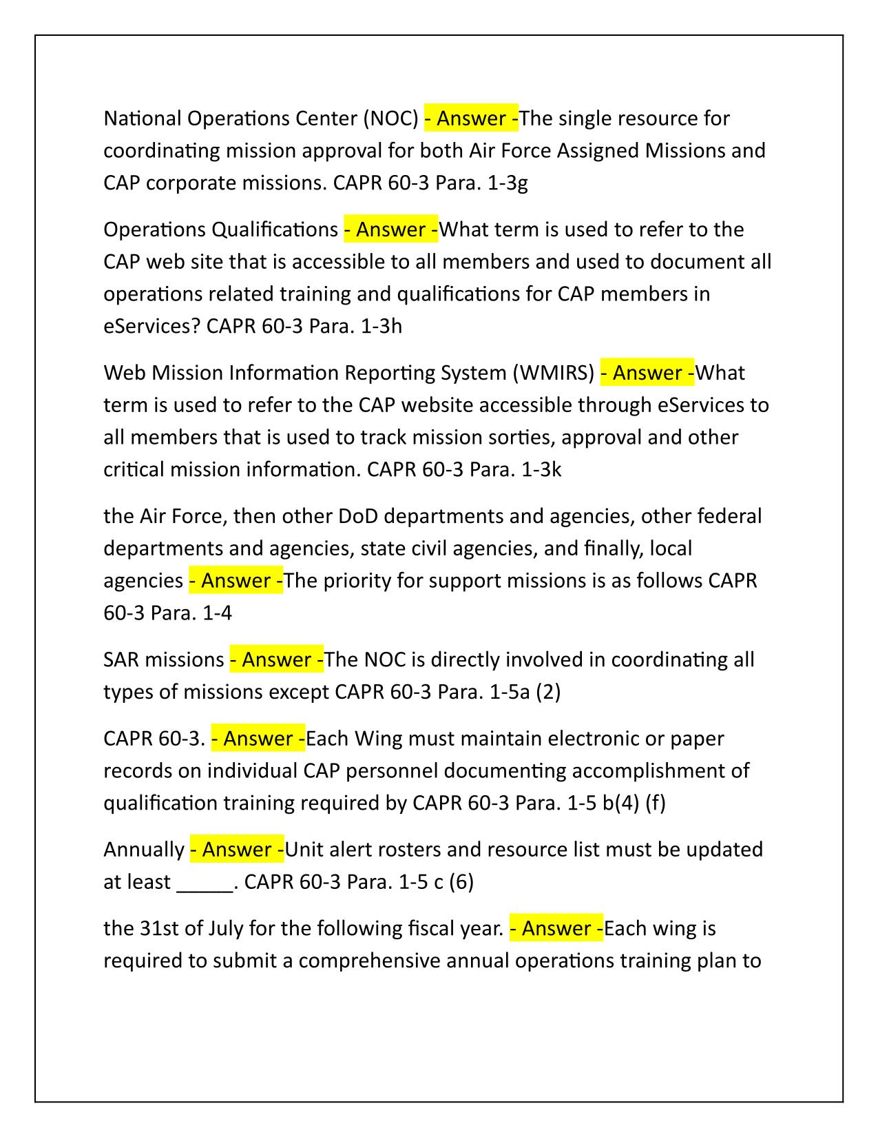 General Emergency Services Q&A Latest Update 2025-2026