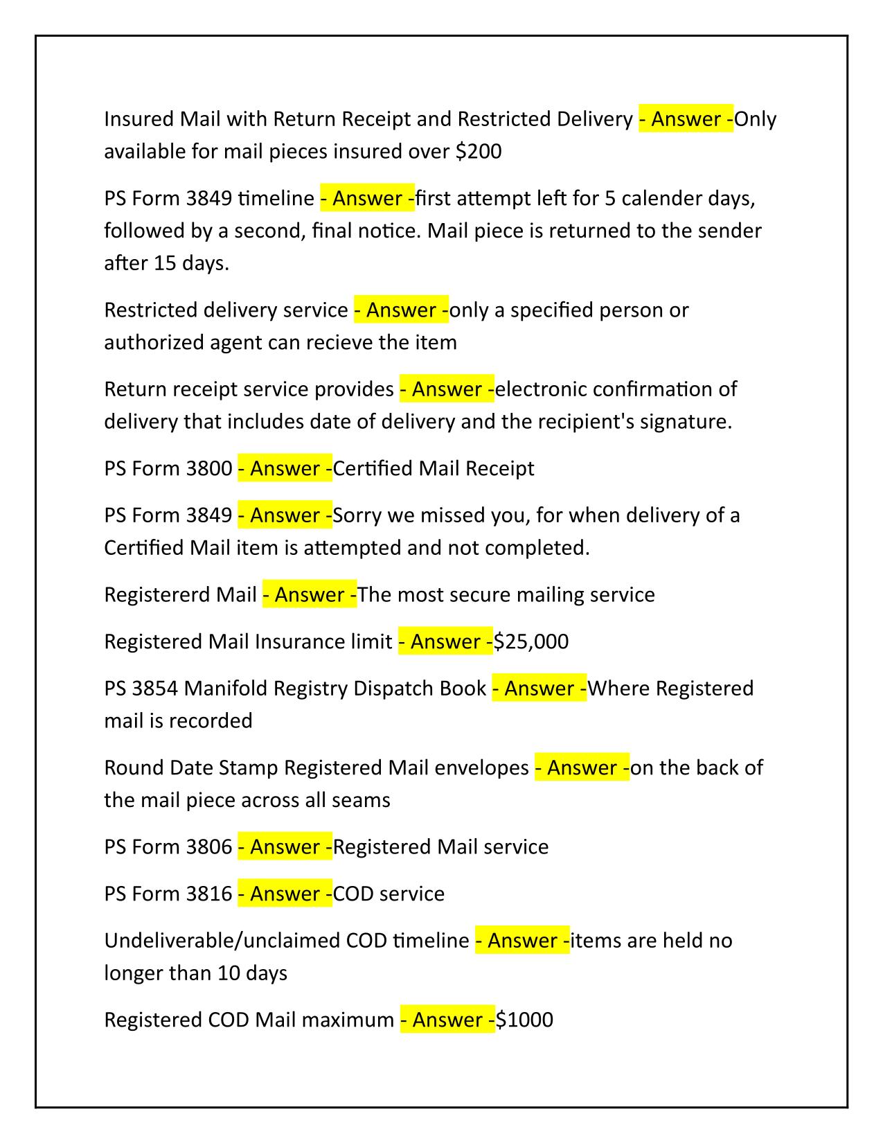 USPS Sales and Services Associates Training Q&A Latest Update