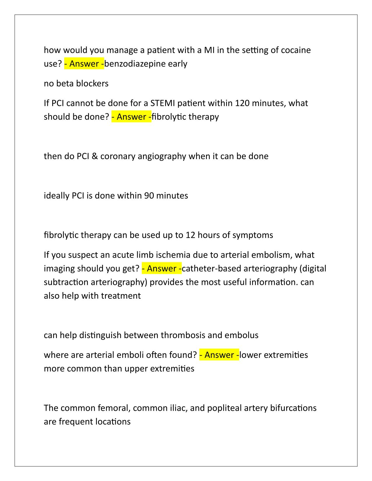 PAEA EOC and Summative Practice EXAM Q&A Latest Update