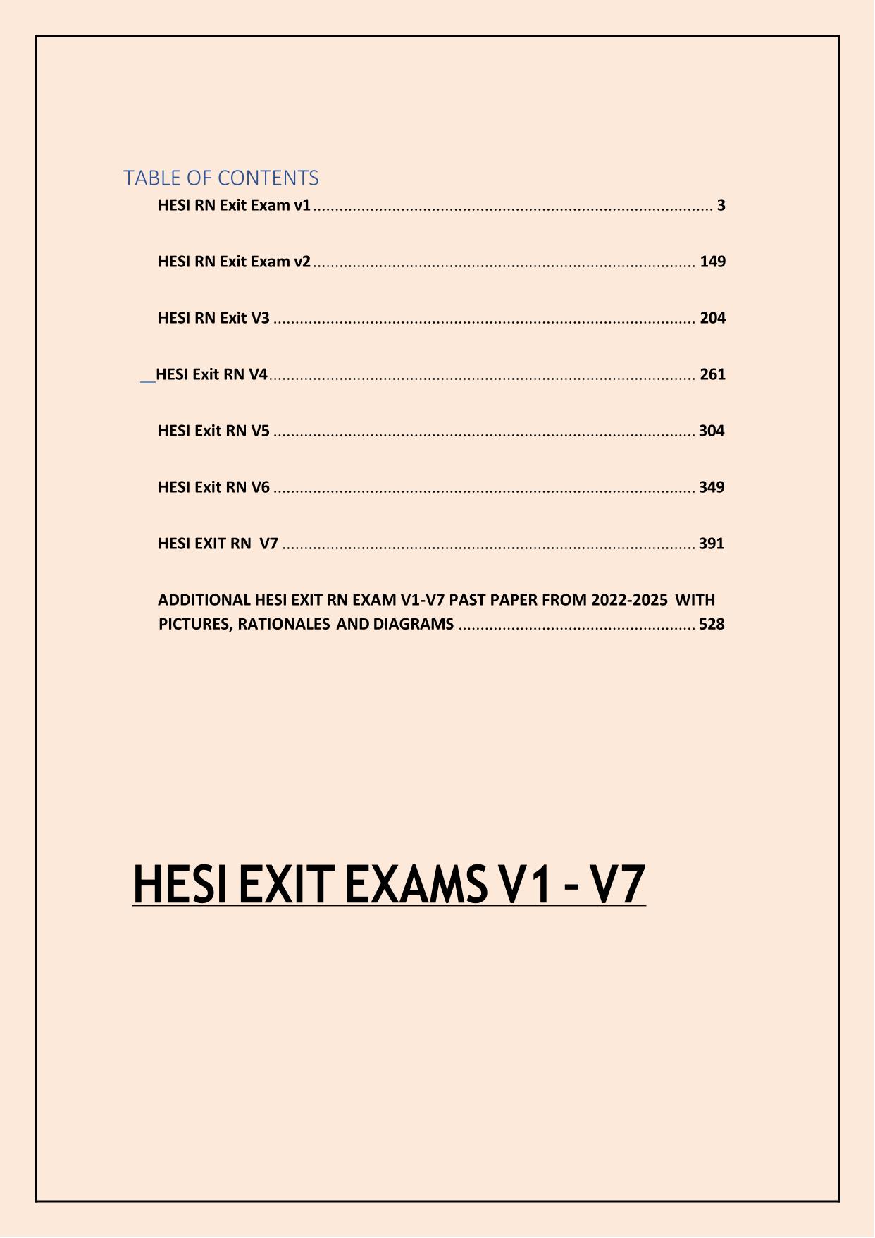 Updated HESI RN Exit Exam Test Bank for 2025/2026 Versions 1–7 with Diagrams, Rationales & Photos