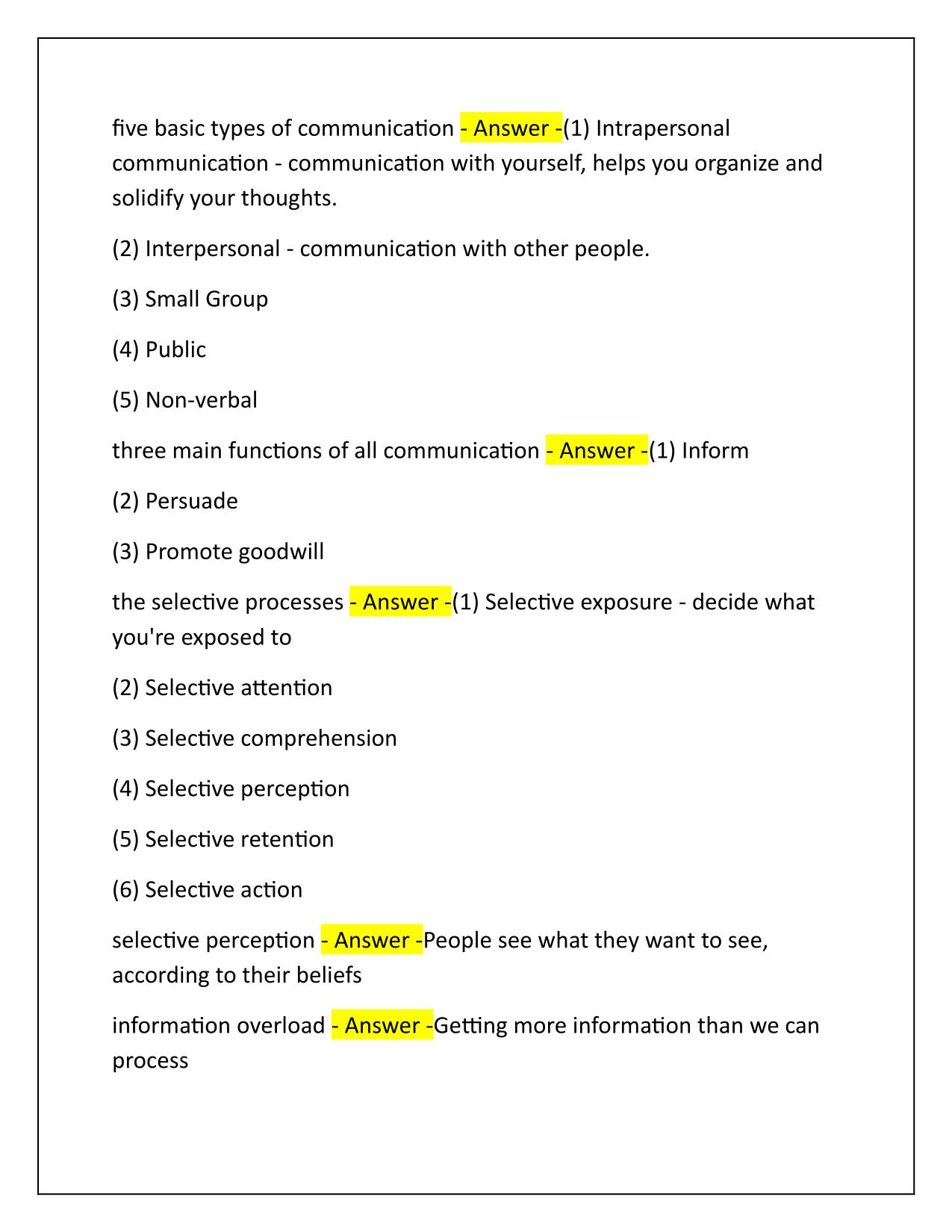 Pro Comm Final Exam Review Study Card Set Q&A Latest Update 2025-2026