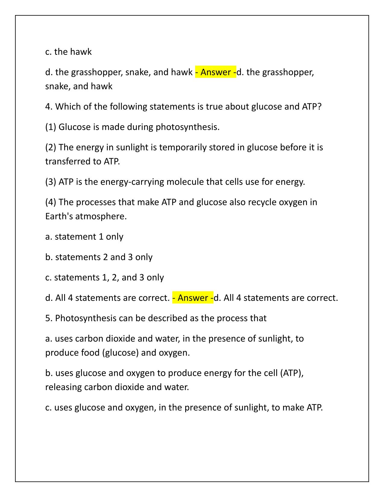 Chapter 4 Practice Test (Sec 4.1 and 4.2) Q&A Latest Update