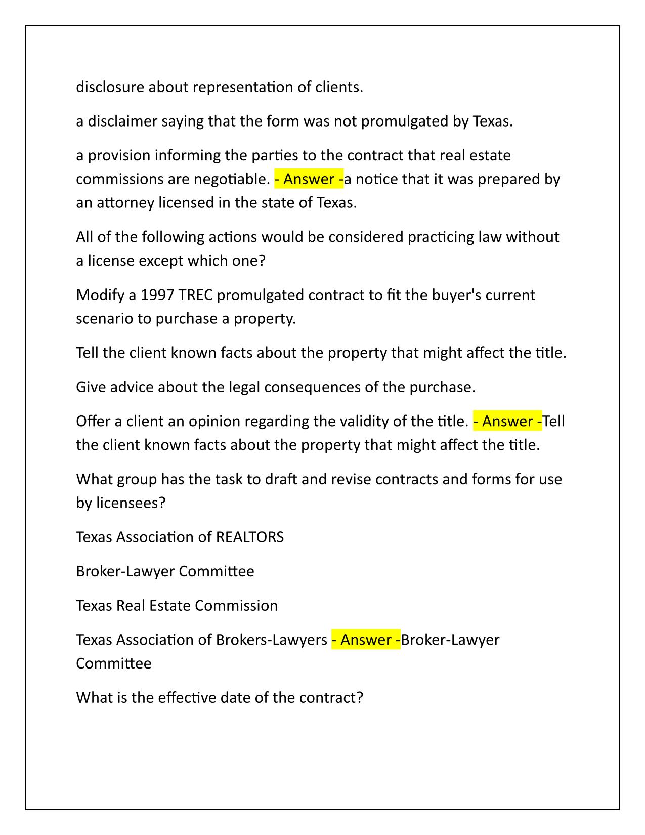 Promulgated Contracts final exam Q&A Latest Update