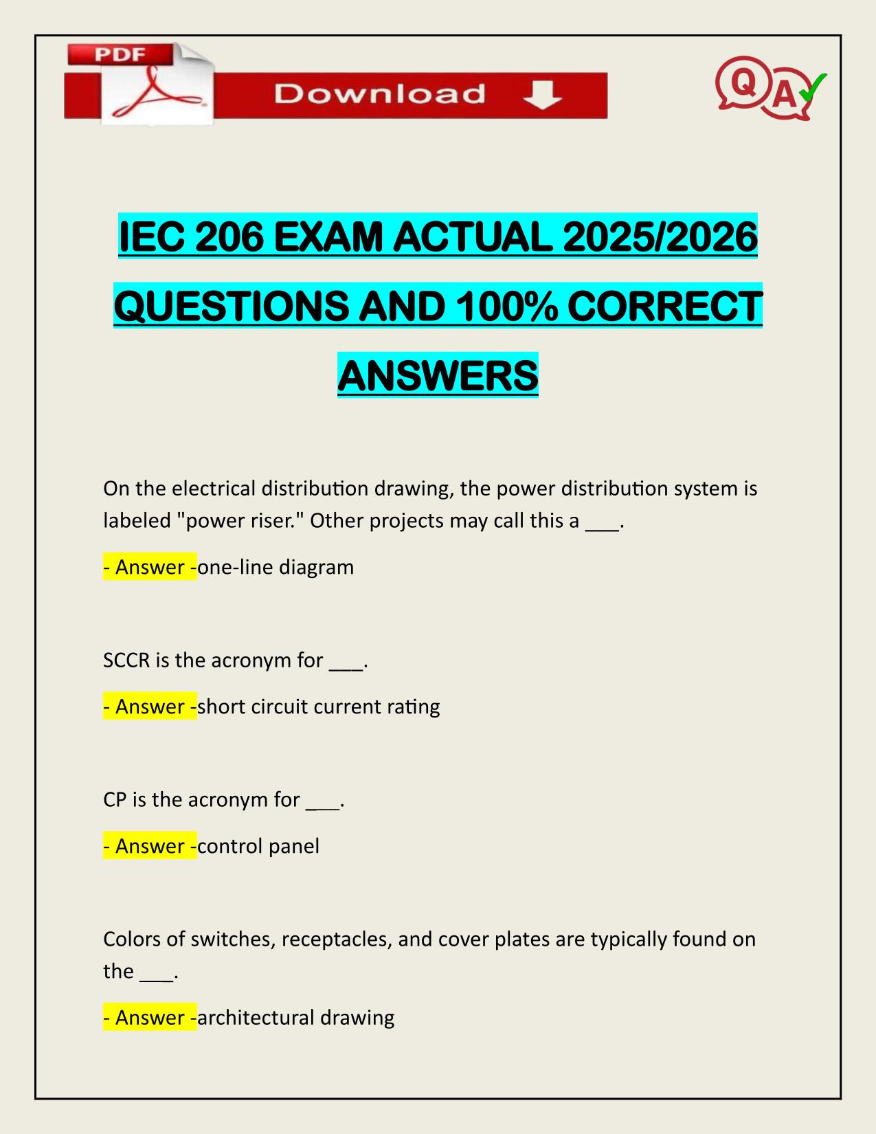 BUNDLE FOR IEC YEAR 1,2,3,4 EXAMS ACTUAL 2025/2026 Q&A 100% PASS