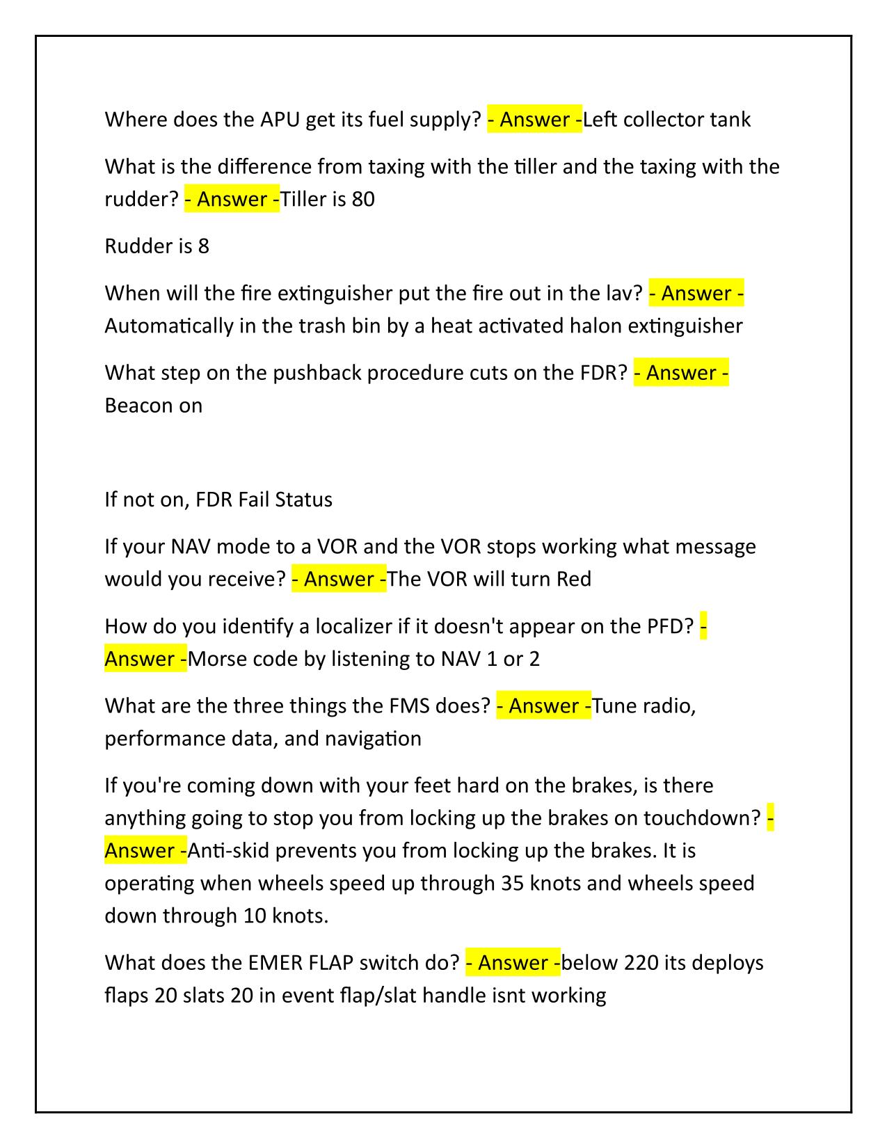 Endeavor Air Oral Test Q&A with Verified Solutions