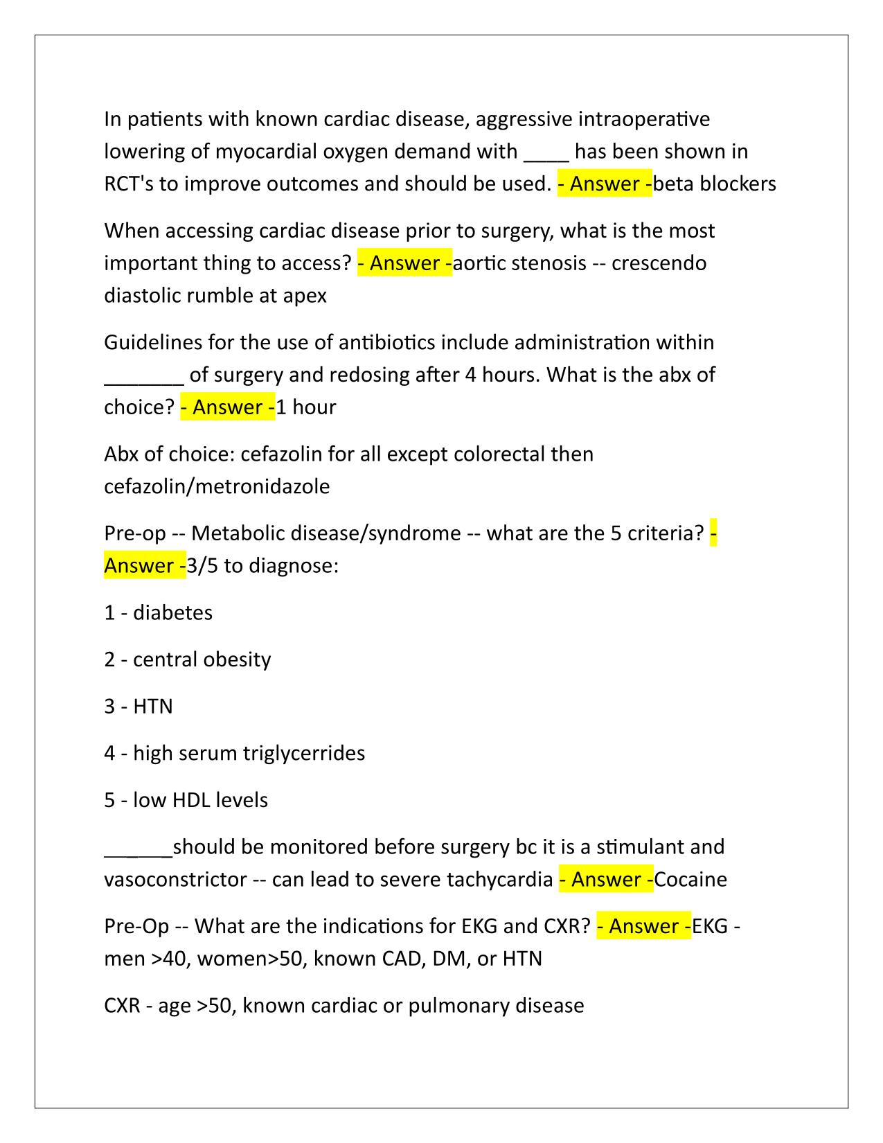Surgery EOR Exam, PAEA Blueprint Q&A Latest Update