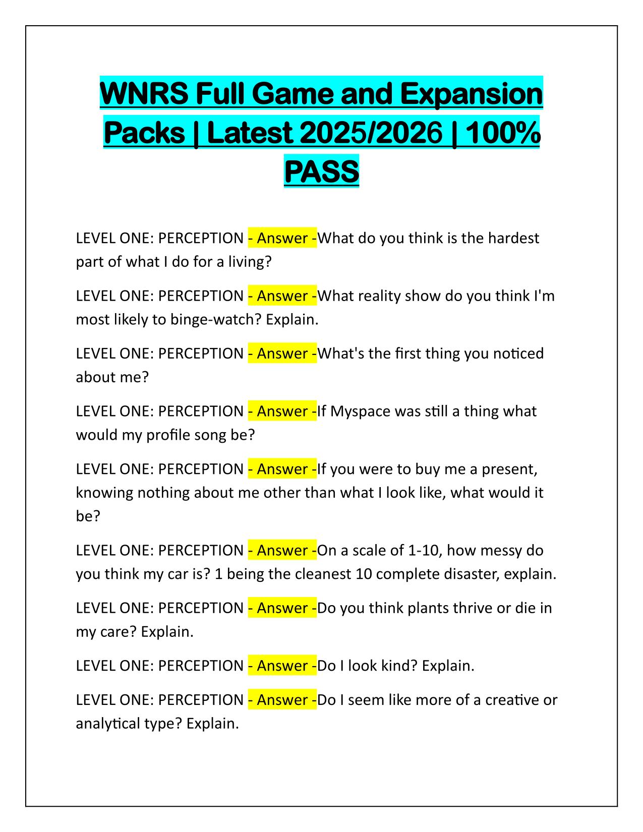 WNRS (We're Not Really Strangers) Full Game and Expansion Packs Latest Update