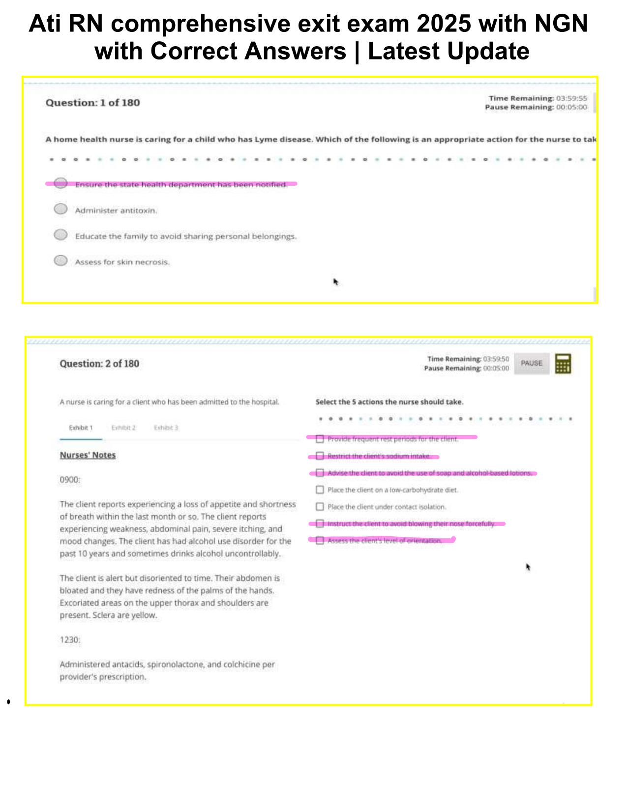 Ati RN comprehensive exit exam 2025 with NGN Latest Update