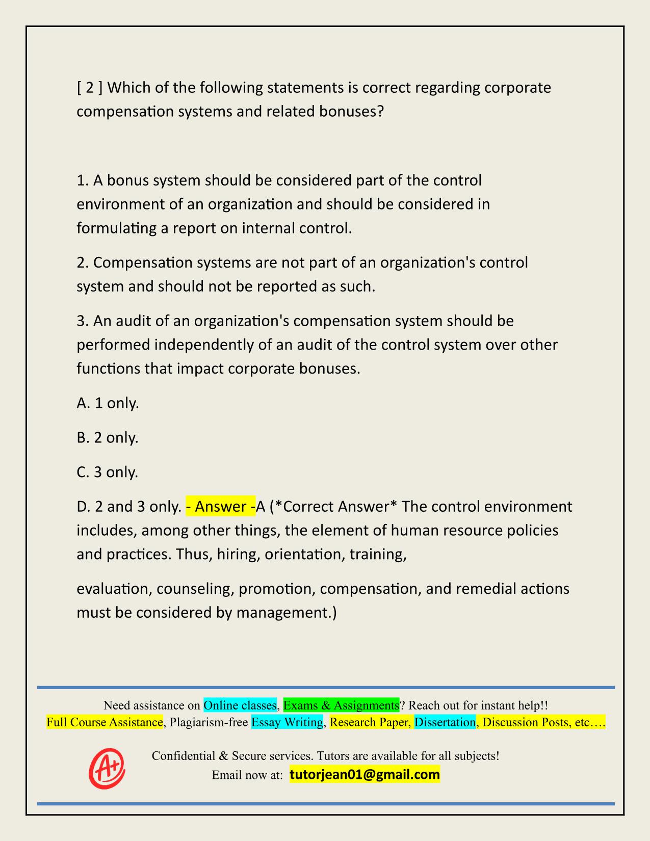 COSO QUIZ WITH EXPLANATION ACTUAL 2025/2026 CORRECTLY ANSWERED