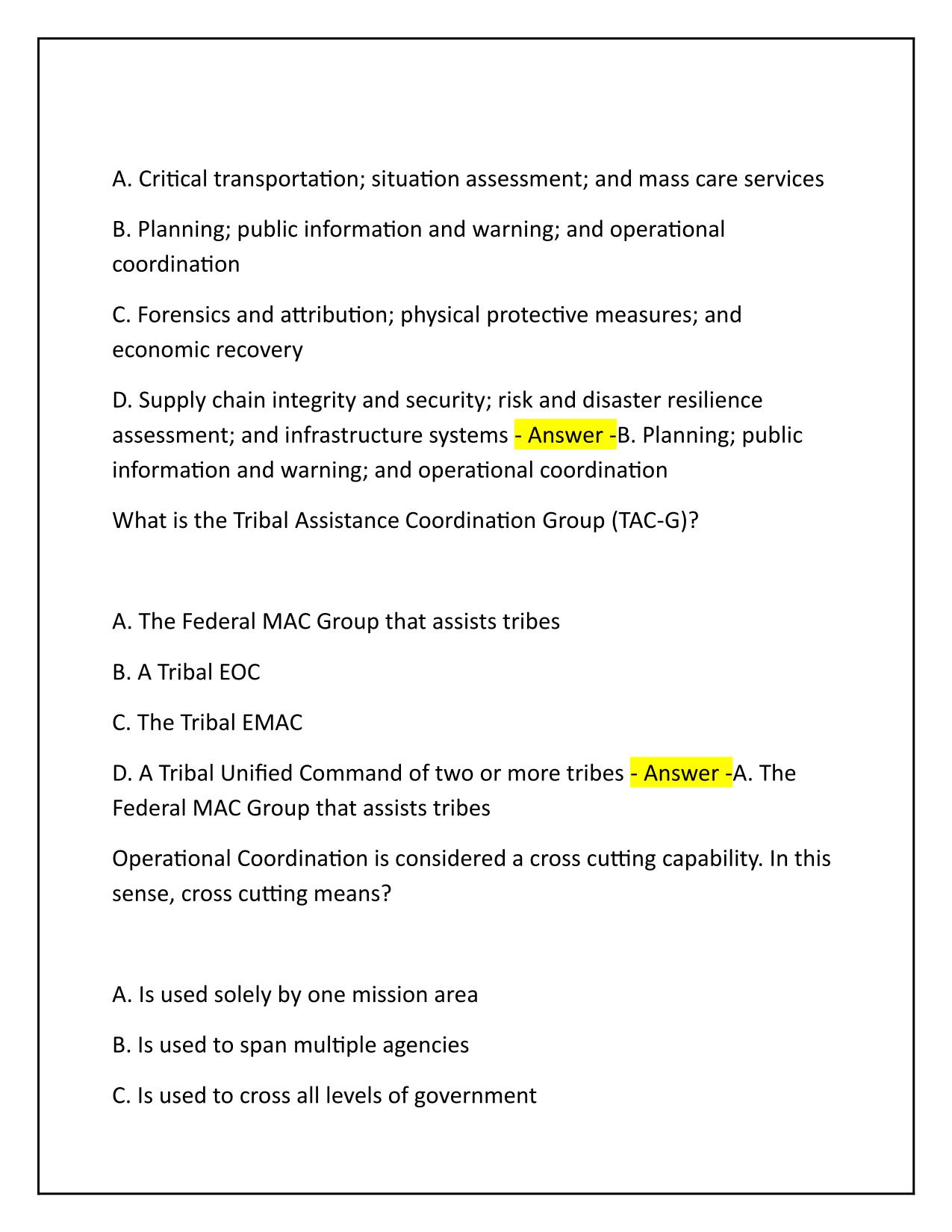 Incident Command System 800 Q&A Latest Update 2025